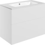Linea 815mm Wall Hung 2 Drawer Basin Unit & 1TH Basin - Matt White