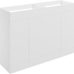Linea 1180mm Floor Standing 4 Door Basin Unit (No Top) - Matt White
