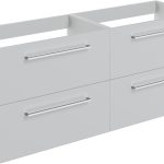 Unify 1180mm Wall Hung 2 Drawer Basin Unit Run (No Top) - Grey Gloss