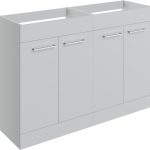 Unify 1180mm Floor Standing 2 Door Basin Unit Run (No Top) - Grey Gloss