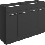 Unify 1180mm Floor Standing 2 Door Basin Unit Run (No Top) - Anthracite Gloss