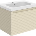 Opulent 615mm Wall Hung 1 Drawer Basin Unit & 1TH Basin - Matt Cotton