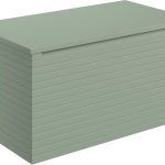 Opulent 810mm Wall Hung 1 Drawer Basin Unit & Worktop - Matt Willow Green