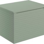 Opulent 610mm Wall Hung 1 Drawer Basin Unit & Worktop - Matt Willow Green