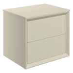 Apex 610mm Wall Hung 2 Drawer Basin Unit & Top - Matt Cotton