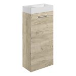 Unify 410mm Floor Standing 1 Door Basin Unit & 1TH Basin - Oak