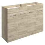 Unify 1180mm Floor Standing 2 Door Basin Unit Run (No Top) - Oak