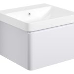 Elite 500mm Wall Hung 1 Drawer Basin Unit & Basin - Matt White
