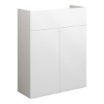 Platinum 500mm Slim Basin Unit - White Gloss (Grey Cab)