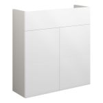Platinum 600mm Slim Basin Unit - White Gloss (Grey Cab)