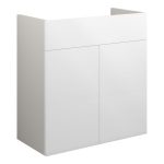 Platinum 600mm Standard Basin Unit - White Gloss (Grey Cab)