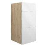 Platinum 300mm Standard 3 Drawer Unit - White Gloss (Oak Cab)