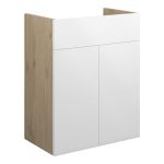 Platinum 500mm Standard Basin Unit - White Gloss (Oak Cab)