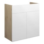 Platinum 600mm Standard Basin Unit - White Gloss (Oak Cab)