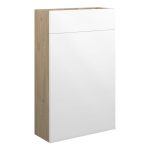 Platinum 500mm Slim WC Unit - White Gloss (Oak Cab)