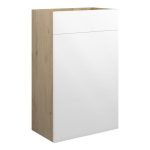 Platinum 500mm Standard WC Unit - White Gloss (Oak Cab)