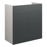 Platinum 600mm Standard Basin Unit - Matt Graphite Grey (Grey Cab)