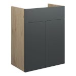 Platinum 500mm Standard Basin Unit - Matt Graphite Grey (Oak Cab)