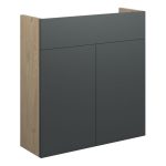 Platinum 600mm Slim Basin Unit - Matt Graphite Grey (Oak Cab)
