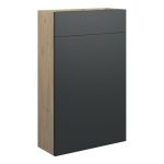 Platinum 500mm Slim WC Unit - Matt Graphite Grey (Oak Cab)