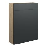 Platinum 600mm Slim WC Unit - Matt Graphite Grey (Oak Cab)