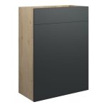 Platinum 600mm Standard WC Unit - Matt Graphite Grey (Oak Cab)