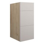 Platinum 300mm Standard 3 Drawer Unit - Matt Dove Grey (Oak Cab)