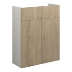 Platinum 500mm Slim Basin Unit - Havana Oak (Grey Cab)