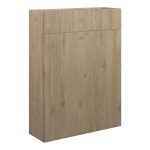 Platinum 600mm Slim WC Unit - Havana Oak (Oak Cab)