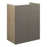 Platinum 500mm Standard Basin Unit - Matt Stone (Oak Cab)