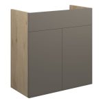 Platinum 600mm Standard Basin Unit - Matt Stone (Oak Cab)
