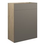 Platinum 600mm Standard WC Unit - Matt Stone (Oak Cab)