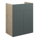 Platinum 500mm Standard Basin Unit - Matt Green (Oak Cab)