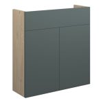Platinum 600mm Slim Basin Unit - Matt Green (Oak Cab)