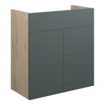 Platinum 600mm Standard Basin Unit - Matt Green (Oak Cab)