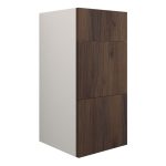 Platinum 300mm Standard 3 Drawer Unit - Warm Walnut (Grey Cab)