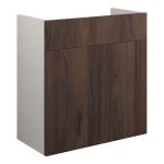 Platinum 600mm Standard Basin Unit - Warm Walnut (Grey Cab)