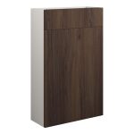 Platinum 500mm Slim WC Unit - Warm Walnut (Grey Cab)