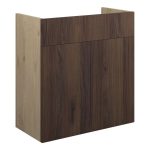 Platinum 600mm Standard Basin Unit - Warm Walnut (Oak Cab)