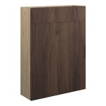 Platinum 600mm Slim WC Unit - Warm Walnut (Oak Cab)