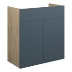 Platinum 600mm Standard Basin Unit - Matt Arley Blue (Oak Cab)