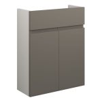 Diamond 500mm Slim Basin Unit - Matt Stone (Grey Cab)