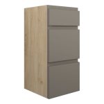 Diamond 300mm Standard 3 Drawer Unit - Matt Stone (Oak Cab)