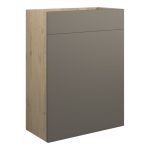 Diamond 600mm Standard WC Unit - Matt Stone (Oak Cab)