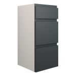 Diamond 300mm Standard 3 Drawer Unit - Matt Graphite Grey (Grey Cab)