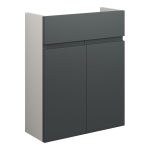 Diamond 500mm Slim Basin Unit - Matt Graphite Grey (Grey Cab)