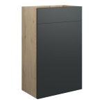 Diamond 500mm Standard WC Unit - Matt Graphite Grey (Oak Cab)