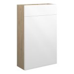 Diamond 500mm Slim WC Unit - White Gloss (Oak Cab)