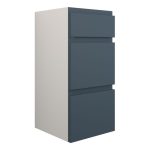 Diamond 300mm Standard 3 Drawer Unit - Matt Arley Blue (Grey Cab)
