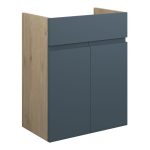 Diamond 500mm Standard Basin Unit - Matt Arley Blue (Oak Cab)